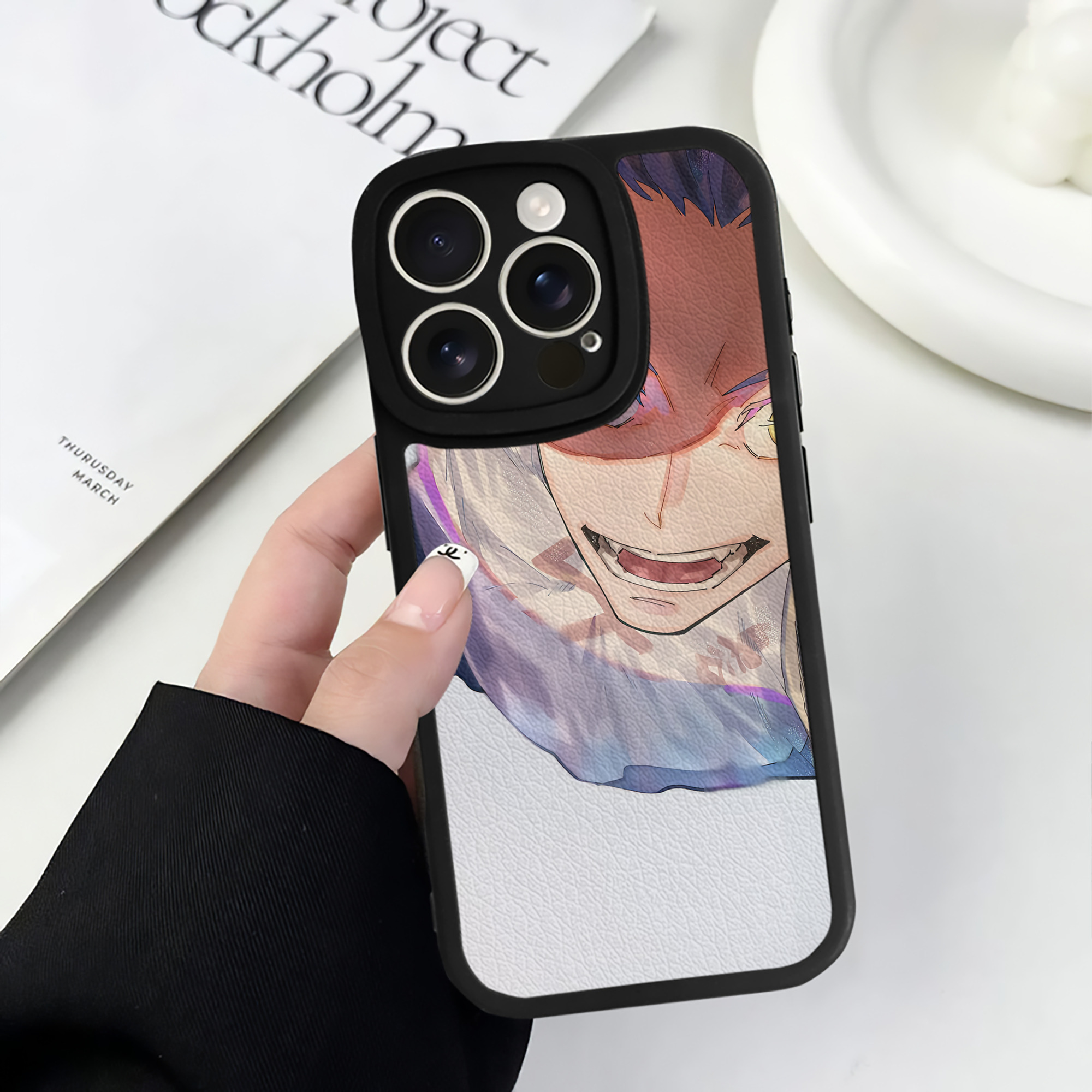 （画像用） ハイキュー!! Haikyu!! 【iPhone 16シリーズ対応】シリコンスマホケース（レザー調） 材質：シリコン
